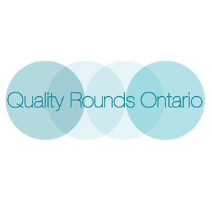 Logo de Rondes de qualité Ontario avec quatre cercles bleus et du texte 