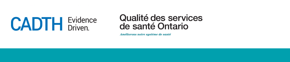 Logo de l’ACMTS et à Qualité des services de santé Ontario