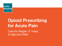 The clinical guide cover for Opioid Prescribing for Acute Pain