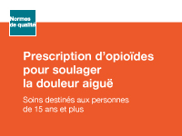Le guide clinique couvre prescription d’opioïdes pour soulager la douleur aiguë