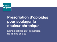 Le guide clinique couvre prescription d’opioïdes pour soulager la douleur chronique